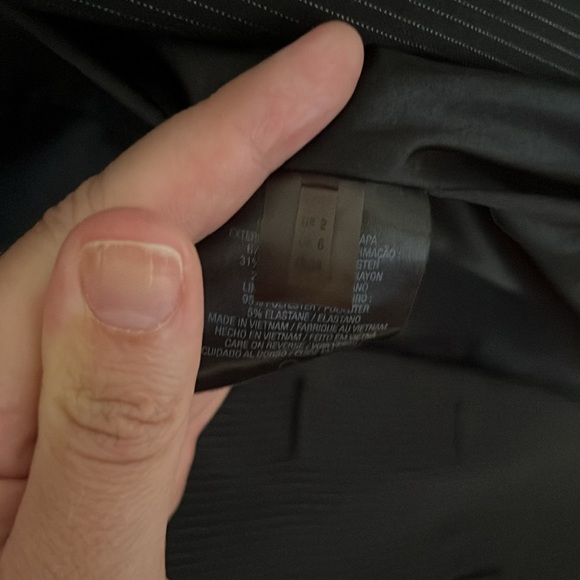 Size 2 Elie Tahari blazer. Black with white pin stripes. - Picture 4 of 5